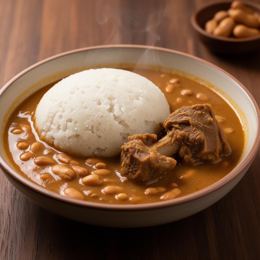 Fufu with Groundnut Soup